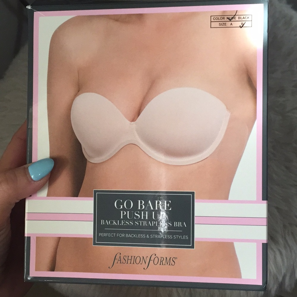 Backless, strapless push up bra